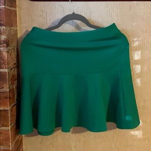 Emerald green mini skirt